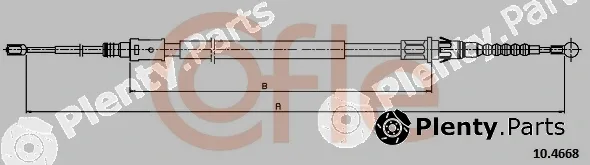 Cofle 10.4668 — Cable Pull, parking brake
