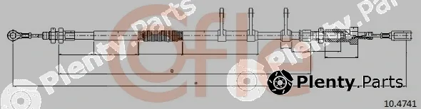Cofle 10.4741 — Cable Pull, parking brake