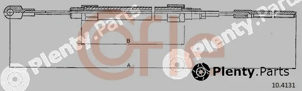 Cofle 10.4131 — Cable Pull, parking brake