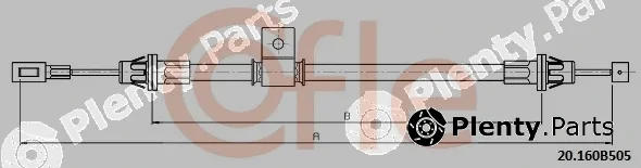 Cofle 20.160B505 — Cable Pull, parking brake
