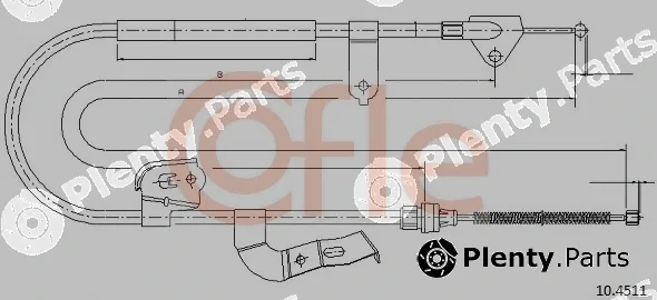 Cofle 10.4511 — Cable Pull, parking brake