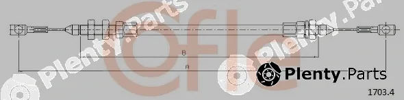 Cofle 1703.4 — Accelerator Cable