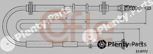Cofle 12.0772 — Cable Pull, parking brake