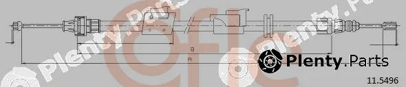 Cofle 11.5496 — Cable Pull, parking brake