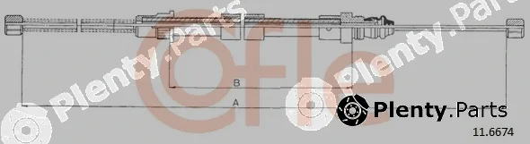 Cofle 11.6674 — Cable Pull, parking brake