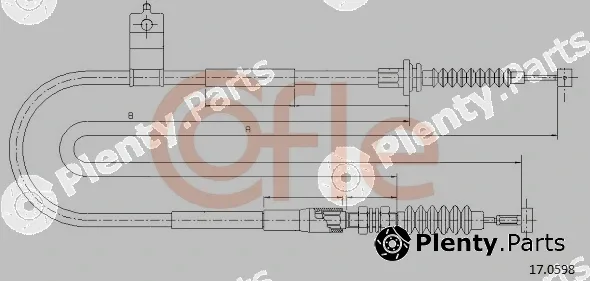 Cofle 17.0598 — Cable Pull, parking brake