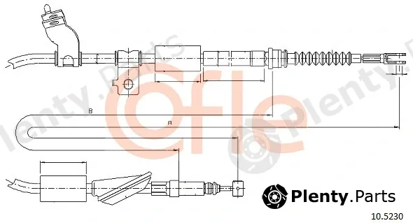 Cofle 10.5230 — Cable Pull, parking brake