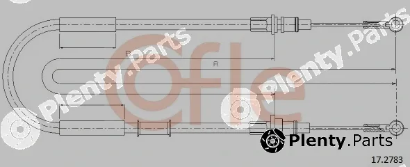 Cofle 17.2783 — Cable Pull, parking brake