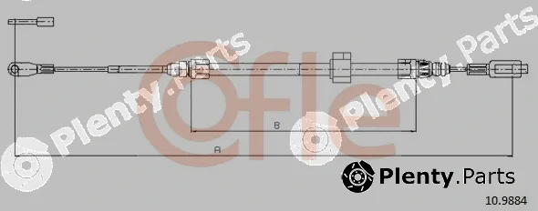 Cofle 10.9884 — Cable Pull, parking brake