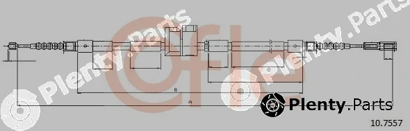 Cofle 10.7557 — Cable Pull, parking brake