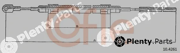 Cofle 10.4261 — Cable Pull, parking brake