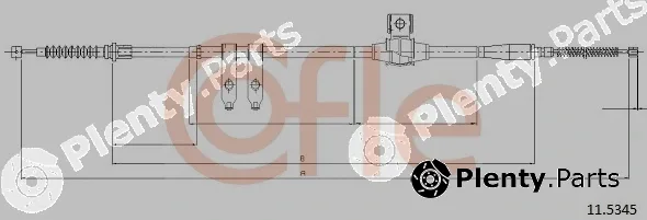 Cofle 11.5345 — Cable Pull, parking brake