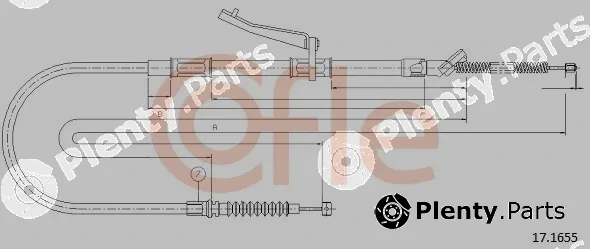 Cofle 17.1655 — Cable Pull, parking brake