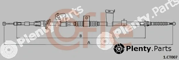 Cofle 1.CT007 — Cable Pull, parking brake