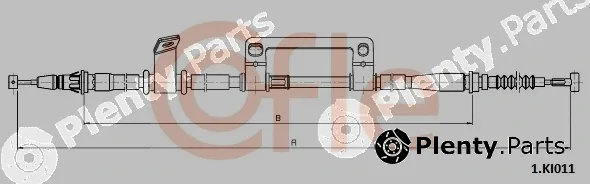 Cofle 1.KI011 — Cable Pull, parking brake