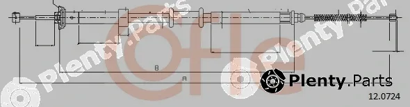 Cofle 12.0724 — Cable Pull, parking brake