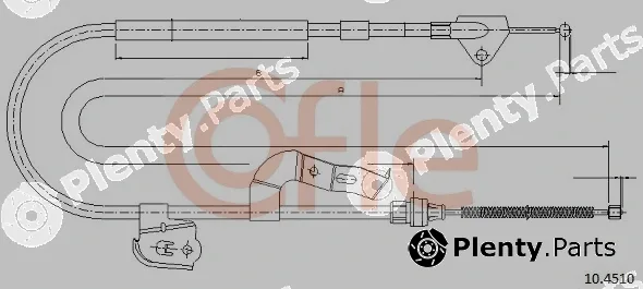 Cofle 10.4510 — Cable Pull, parking brake