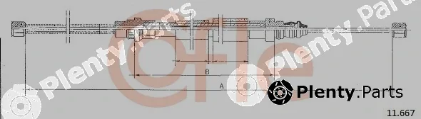 Cofle 11.667 — Cable Pull, parking brake
