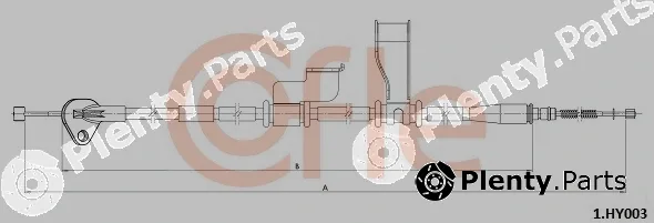 Cofle 1.HY003 — Cable Pull, parking brake