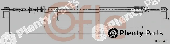 Cofle 92.10.6543 — Cable Pull, parking brake