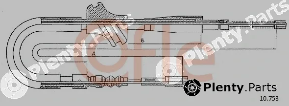 Cofle 10.753 — Cable Pull, parking brake