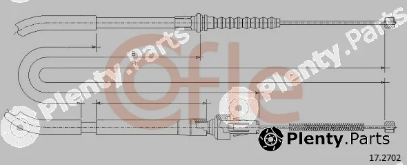 Cofle 17.2702 — Cable Pull, parking brake