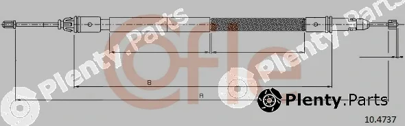 Cofle 10.4737 — Cable Pull, parking brake