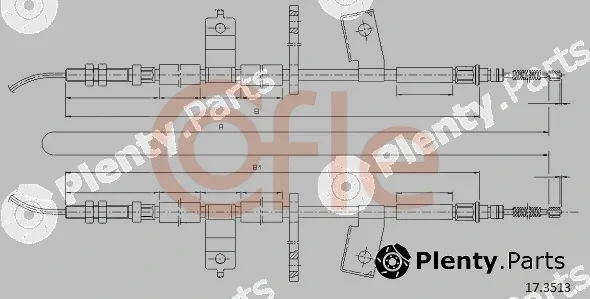 Cofle 17.3513 — Cable Pull, parking brake