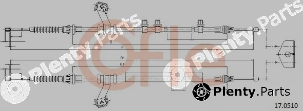 Cofle 17.0510 — Cable Pull, parking brake