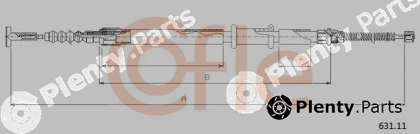 Cofle 631.11 — Cable Pull, parking brake