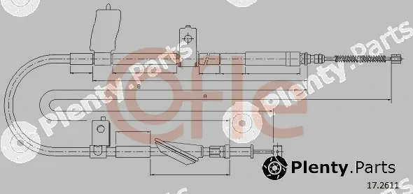 Cofle 17.2611 — Cable Pull, parking brake