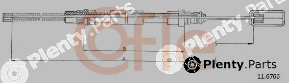 Cofle 11.6766 — Cable Pull, parking brake