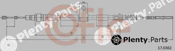 Cofle 17.0362 — Cable Pull, parking brake
