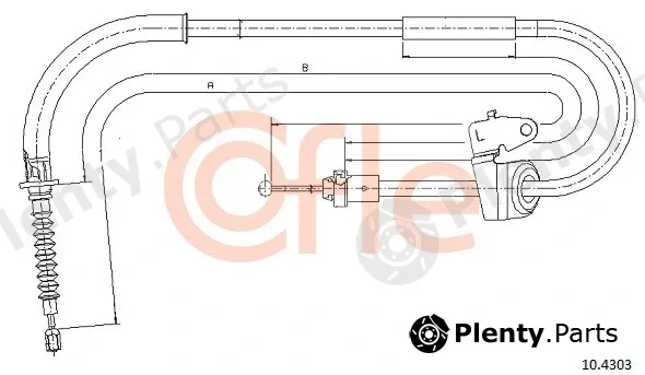 Cofle 10.4303 — Cable Pull, parking brake
