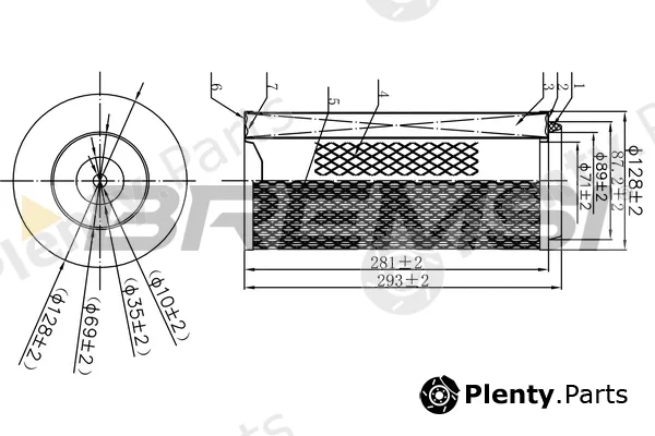 Bremsi FA1665 — Air Filter