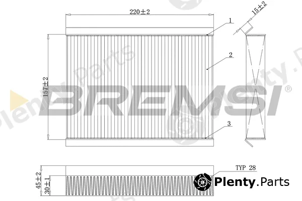 Bremsi FC0168C — Filter, cabin air