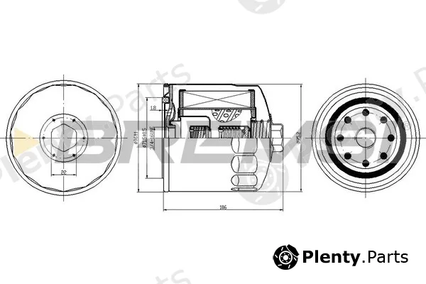 Bremsi FL0709 — Oil Filter