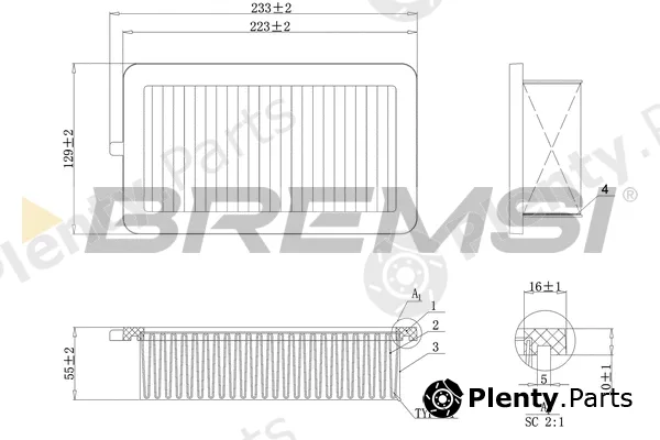 Bremsi FA0555 — Air Filter