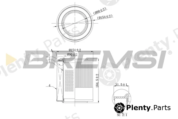 Bremsi FA1104 — Air Filter