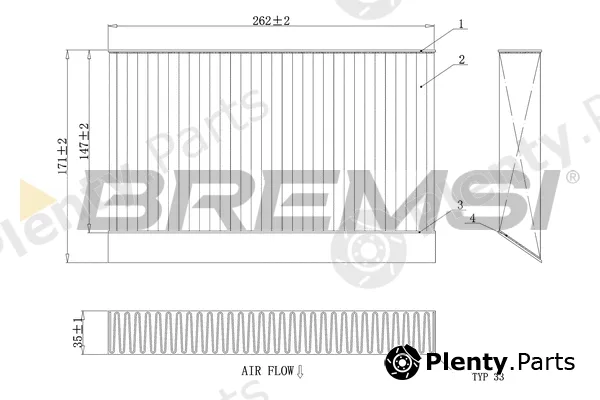 Bremsi FC0408C — Filter, cabin air