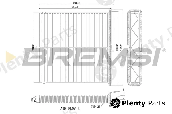 Bremsi FC0896 — Filter, cabin air