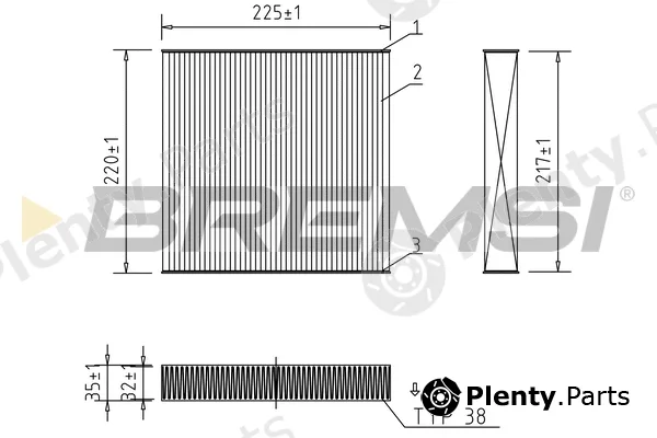 Bremsi FC0973 — Filter, cabin air