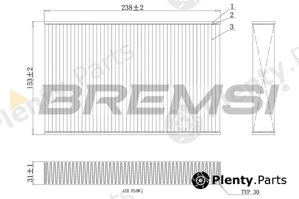 Bremsi FC0885A — Filter, cabin air