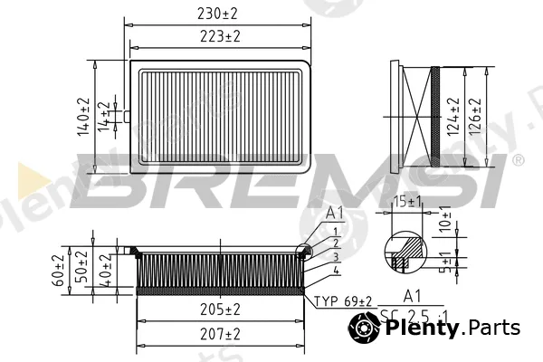 Bremsi FA0548 — Air Filter