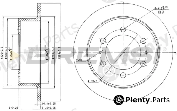 Bremsi CD7400S — Brake Disc