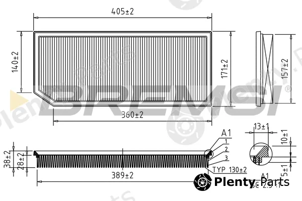 Bremsi FA1345 — Air Filter