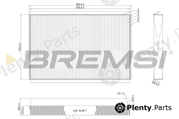 Bremsi FC0857 — Filter, cabin air