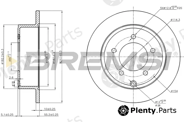 Bremsi CD7762S — Brake Disc