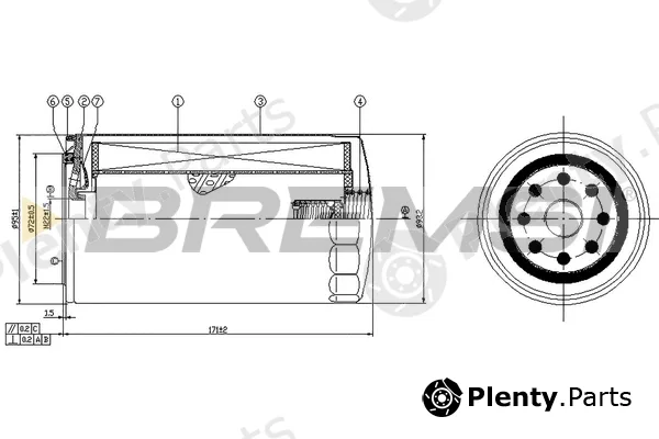 Bremsi FL0758 — Oil Filter