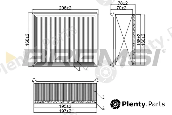 Bremsi FA1263 — Air Filter